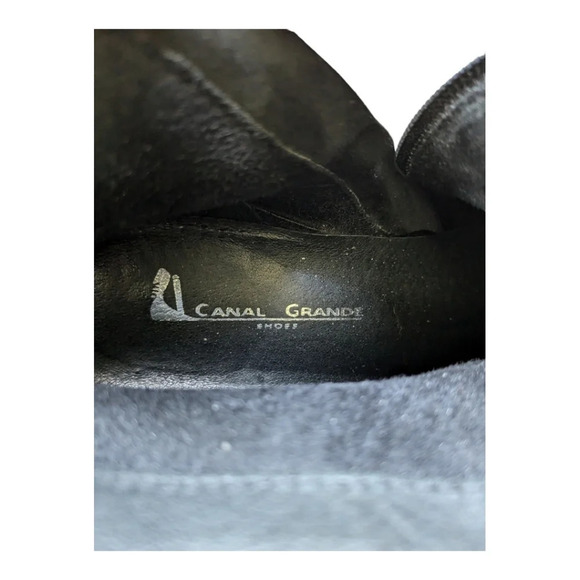 Canal  Grande Leather Ankle Boots Booties Black Brown Patchwork Embroidery 38 - Picture 8 of 10